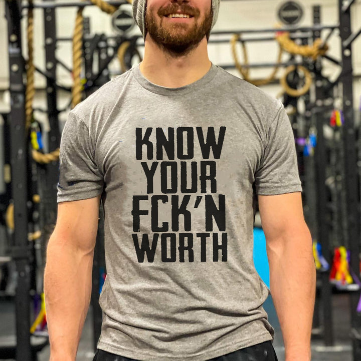 Know Your Fck'n Worth Printed Men's T-shirt