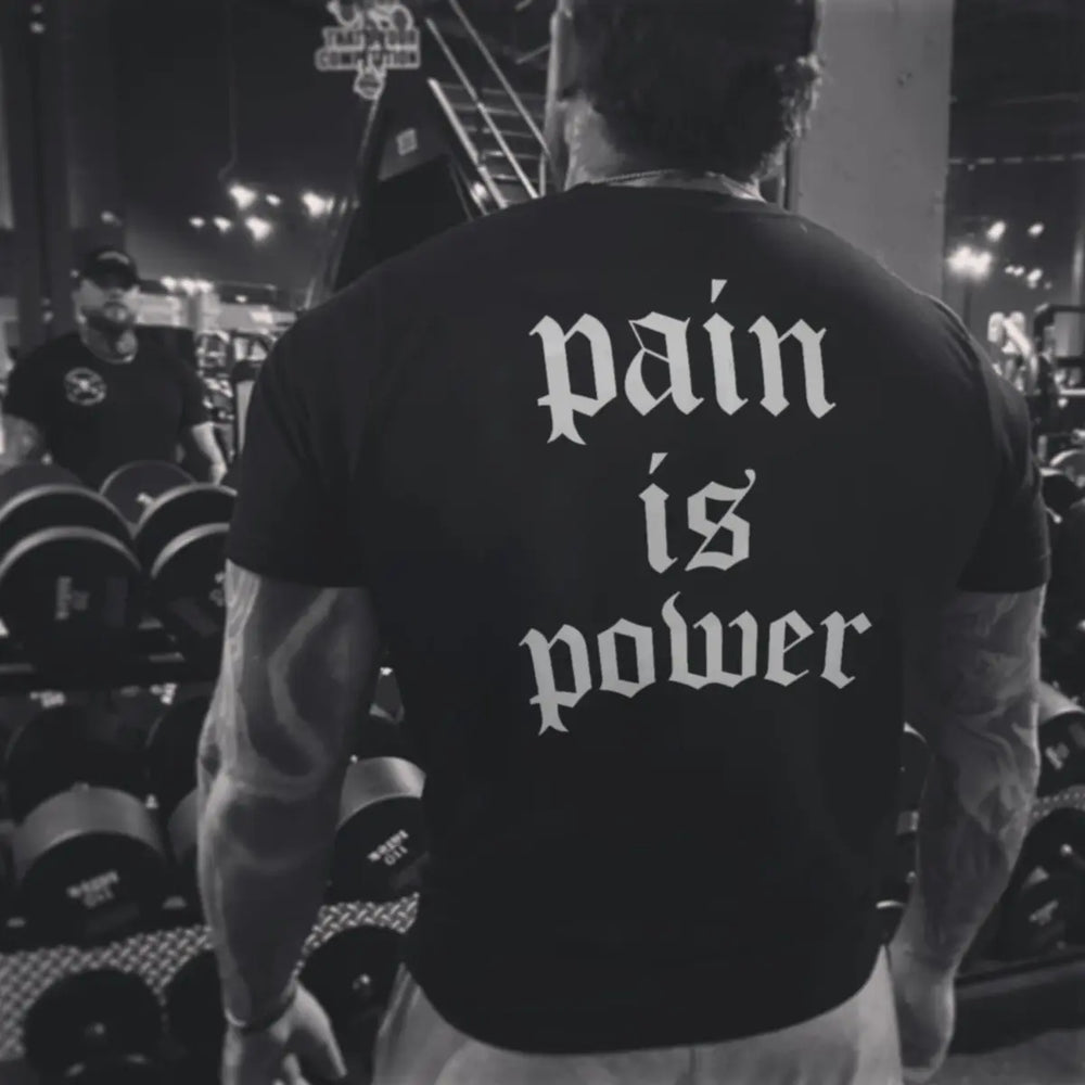 Pain is power Print Men's T-shirt Image - 1