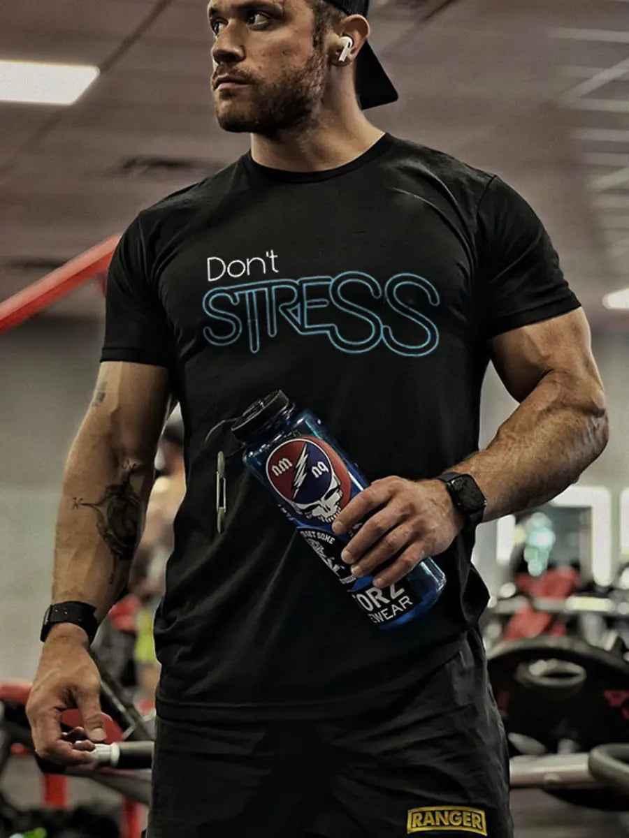 Don't Stress Printed Men's T-shirt Image - 1