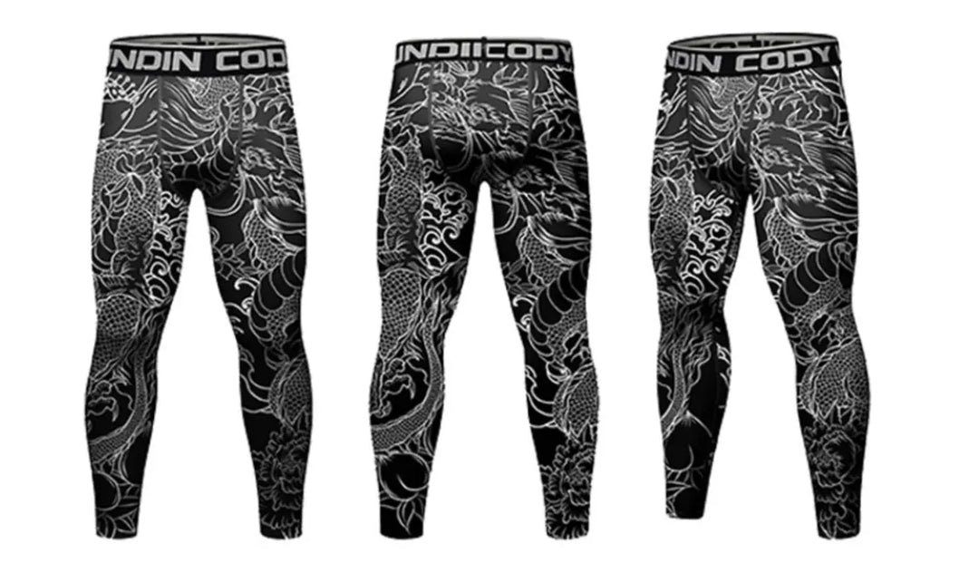 Sports Running Fitness Printed Men's Leggings