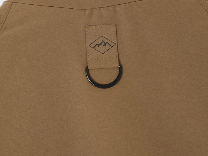 Brown Raglan Sleeve Zipper Casual Men's Jacket