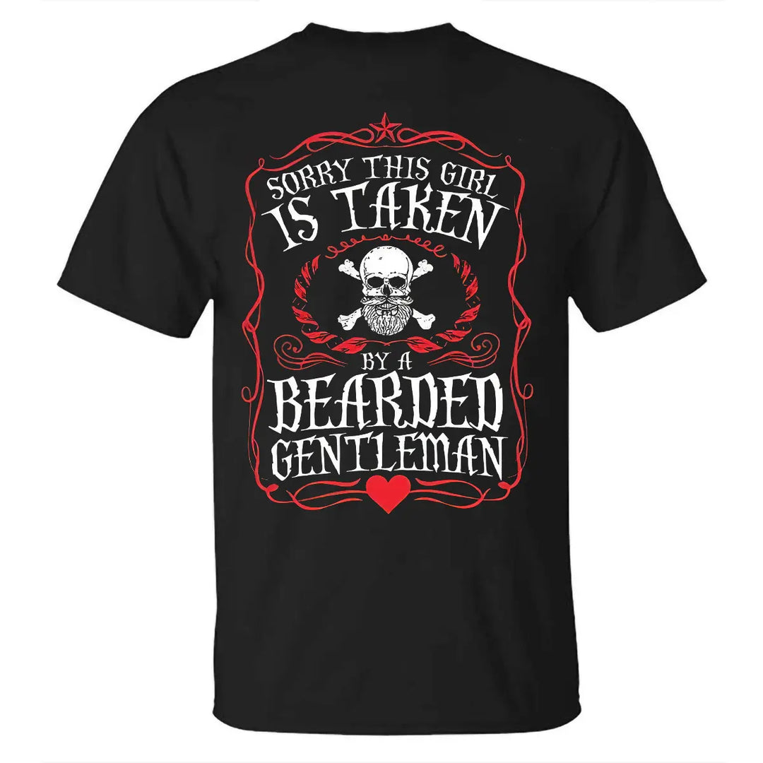 Viking Sorry This Girl Is Taken By A Bearded Gentleman Printed Men's T-shirt