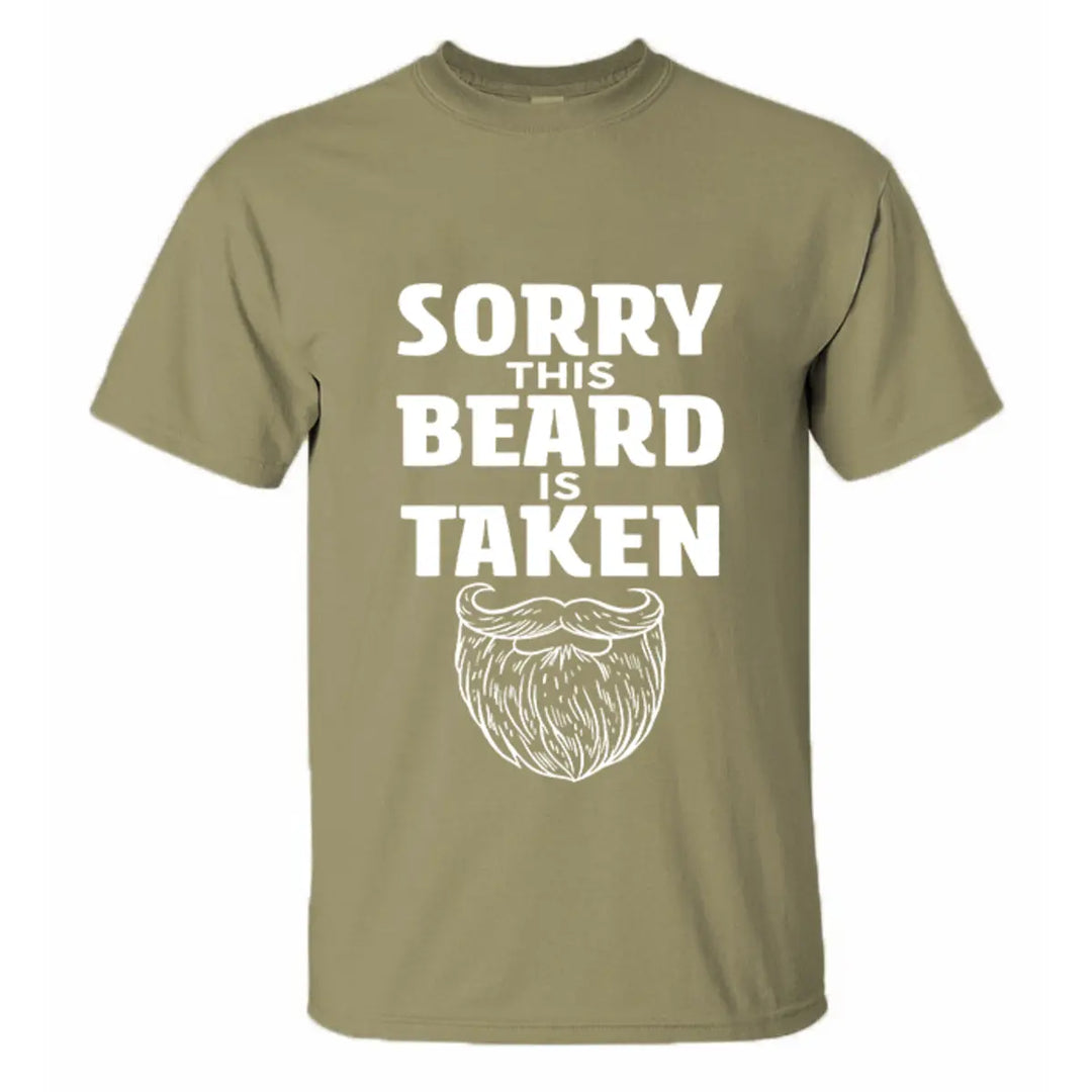 Viking Sorry This Beard Is Taken Printed Men's T-shirt Image - 3