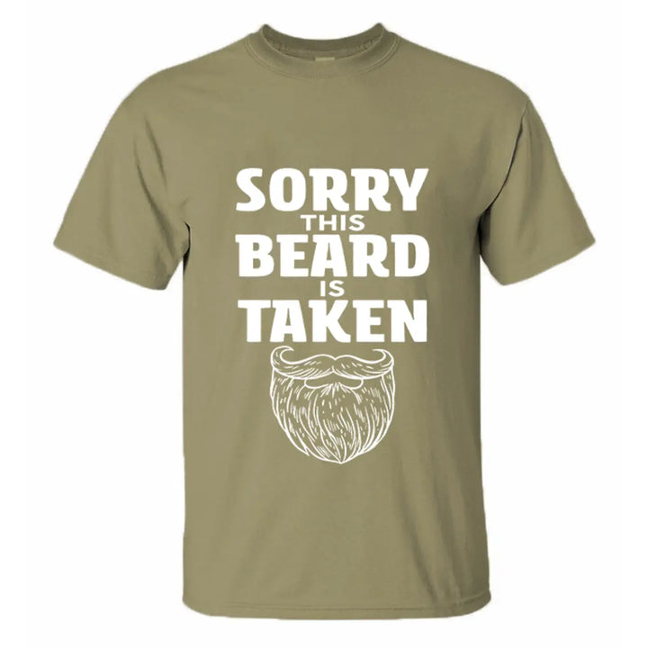 Viking Sorry This Beard Is Taken Printed Men's T-shirt Image - 3