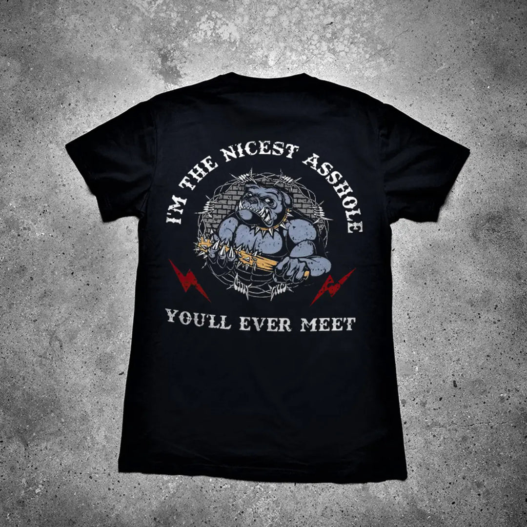 I'm The Nicest Asshole You'll Ever Meet Printed Men's T-shirt