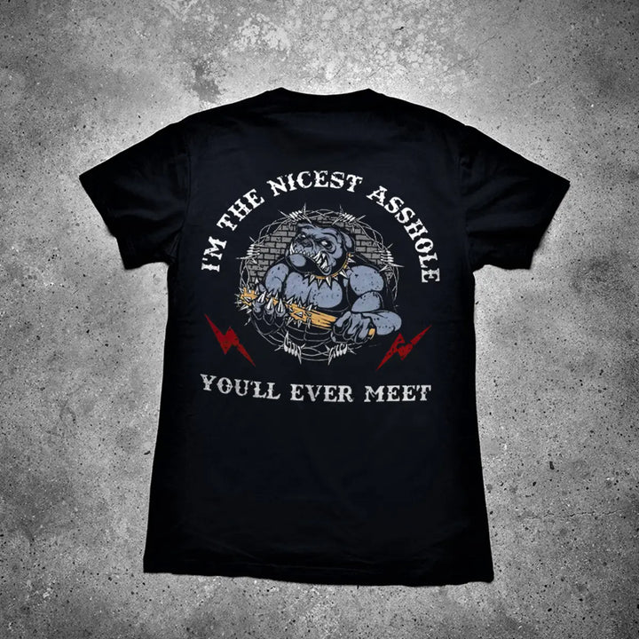 I'm The Nicest Asshole You'll Ever Meet Printed Men's T-shirt