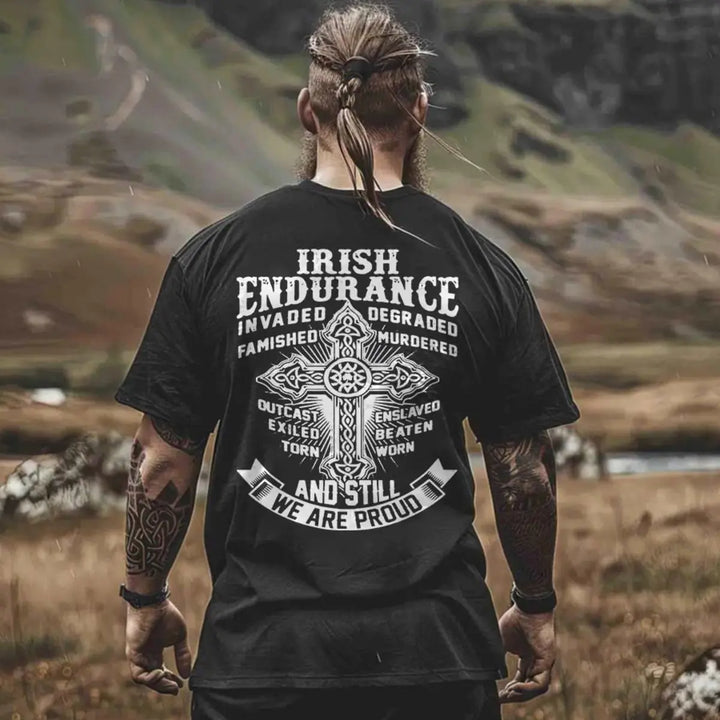 Viking Irish Endurance Invaded Degraded Printed Men's T-shirt