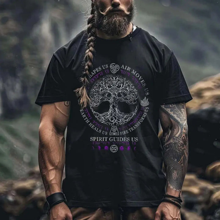 Viking Spirit Guides Us Printed Men's T-shirt