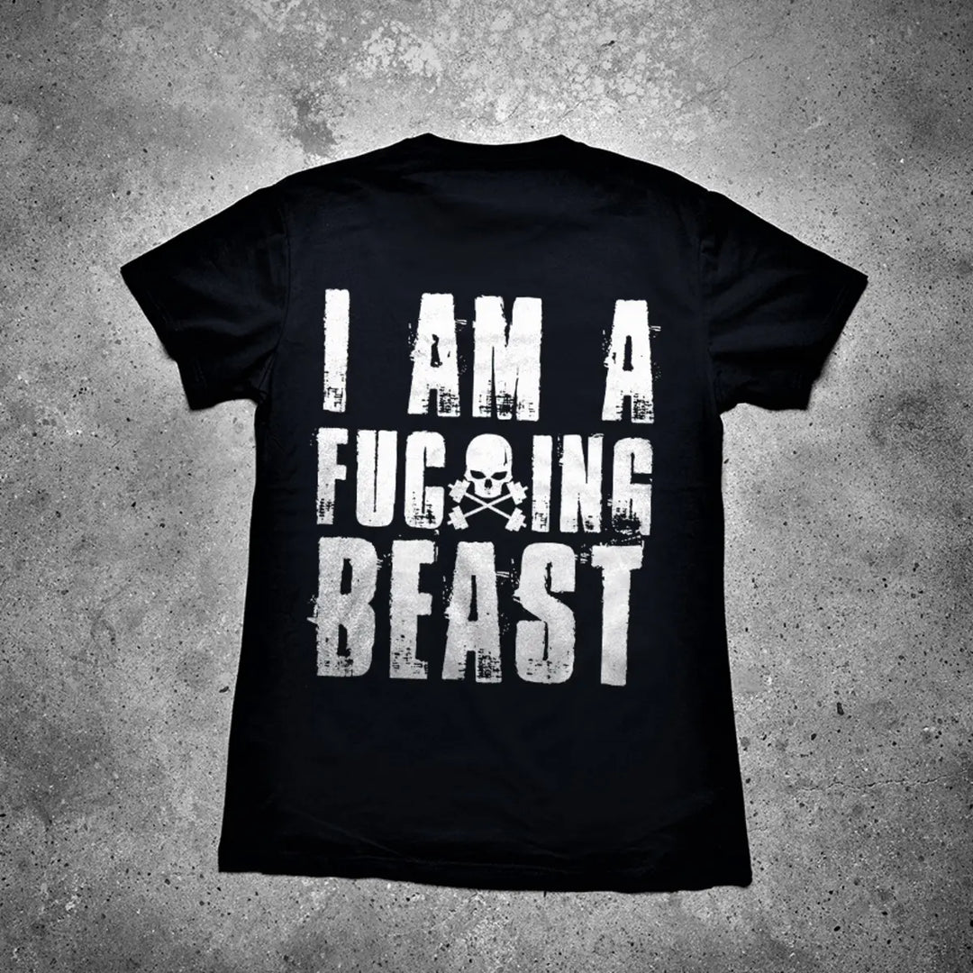 I Am A Fuc*king Beast Printed Men's T-shirt