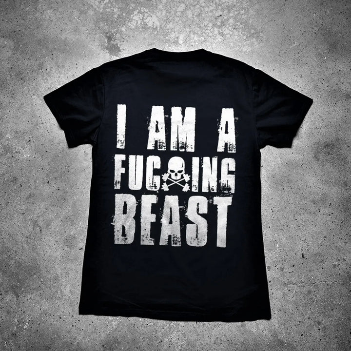 I Am A Fuc*king Beast Printed Men's T-shirt