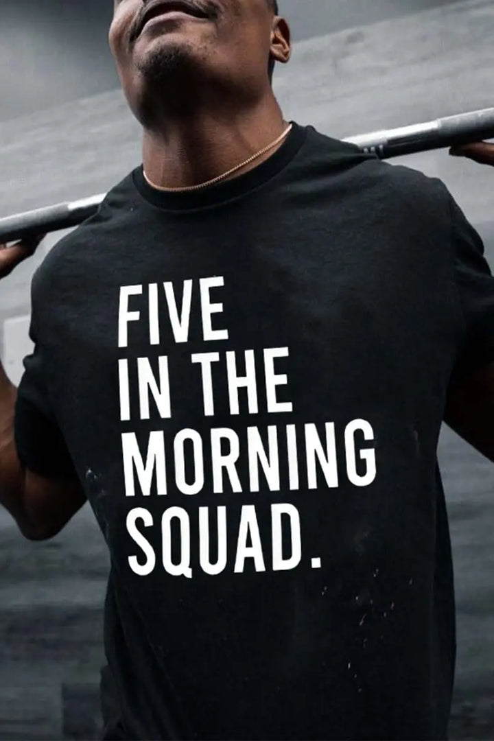 Five In The Morning Squad Printed Men's T-shirt Image - 1