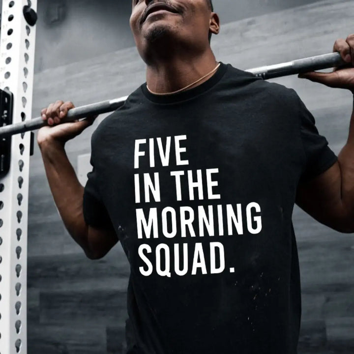 Five In The Morning Squad Printed Men's T-shirt Image - 2
