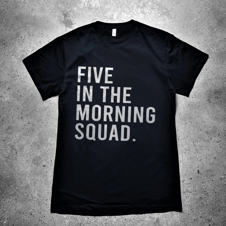 Five In The Morning Squad Printed Men's T-shirt Image - 3