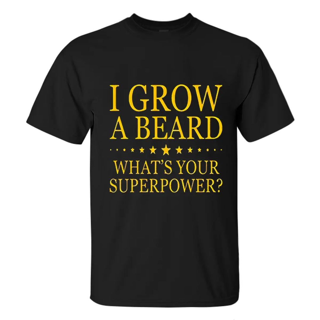 Viking I Grow A Beard Printed Men's T-shirt