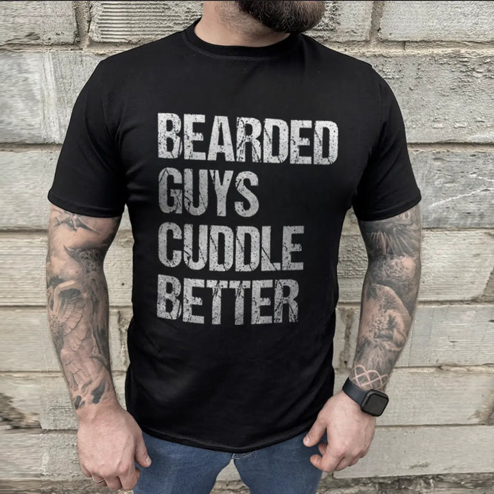 Viking Bearded Guys Cuddle Better Printed Men's T-shirt