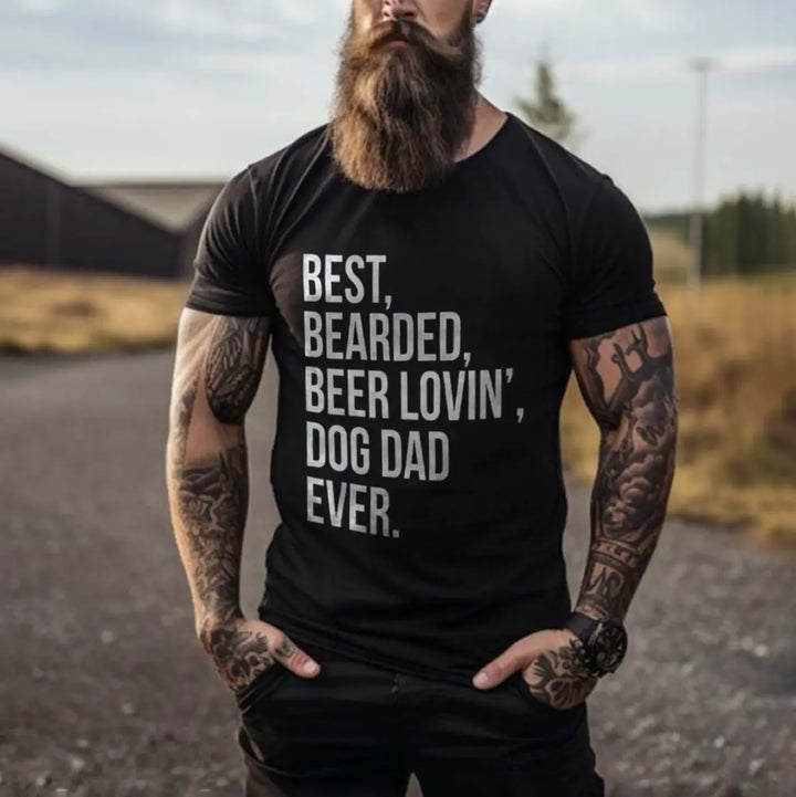 Viking Best, Bearded, Beer Lovin' Gog Dad Ever Printed Men's T-shirt