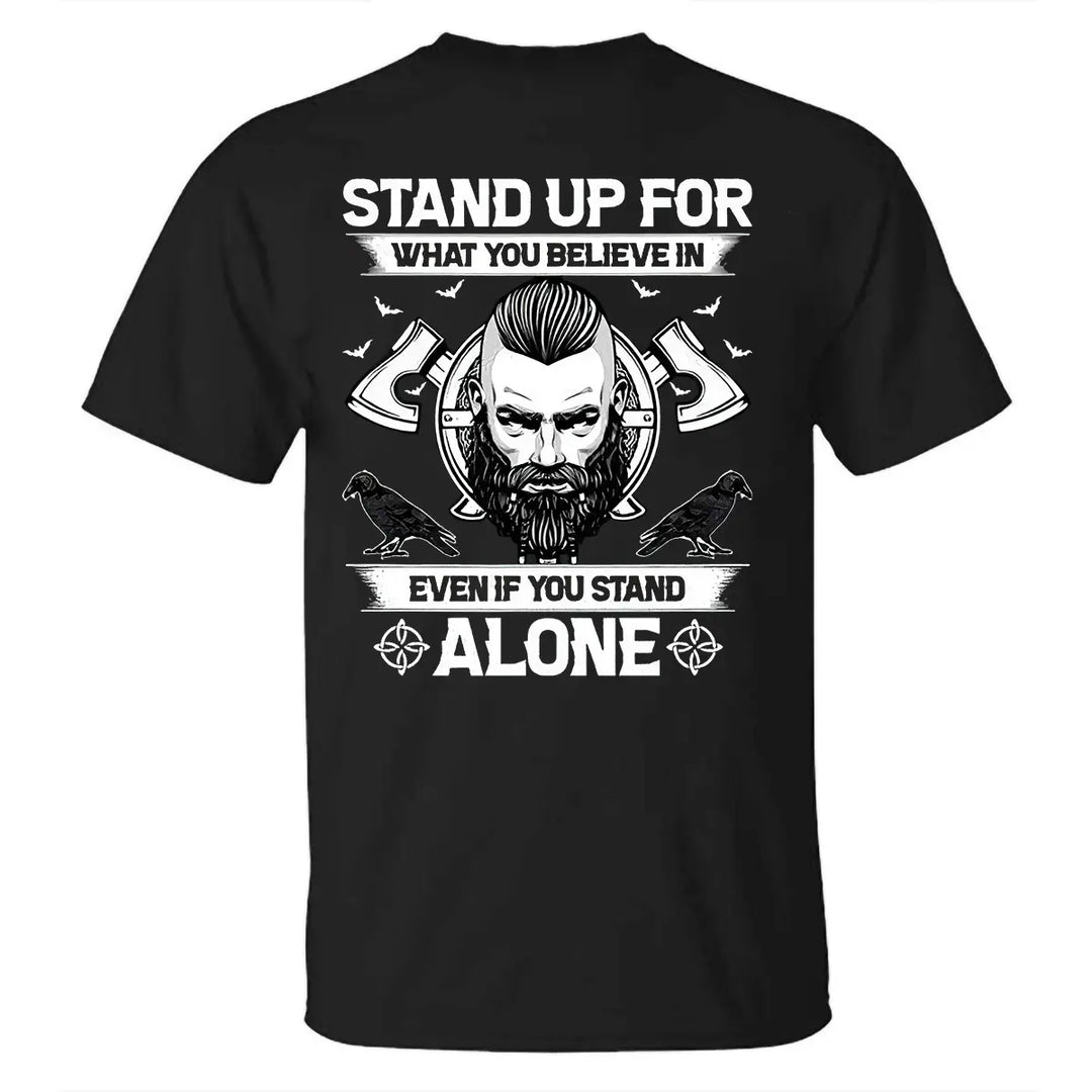 Viking Stand Up For What You Believe In Printed Men's T-shirt