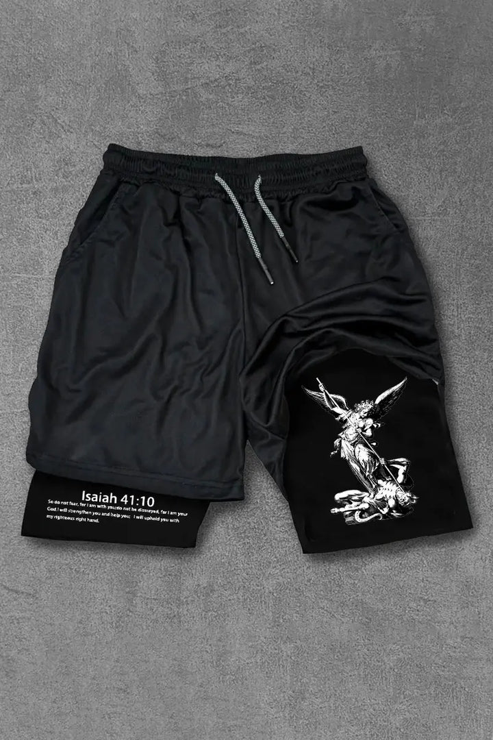 Isaiah 41:10 Print Men's All-In-One Fitness Shorts