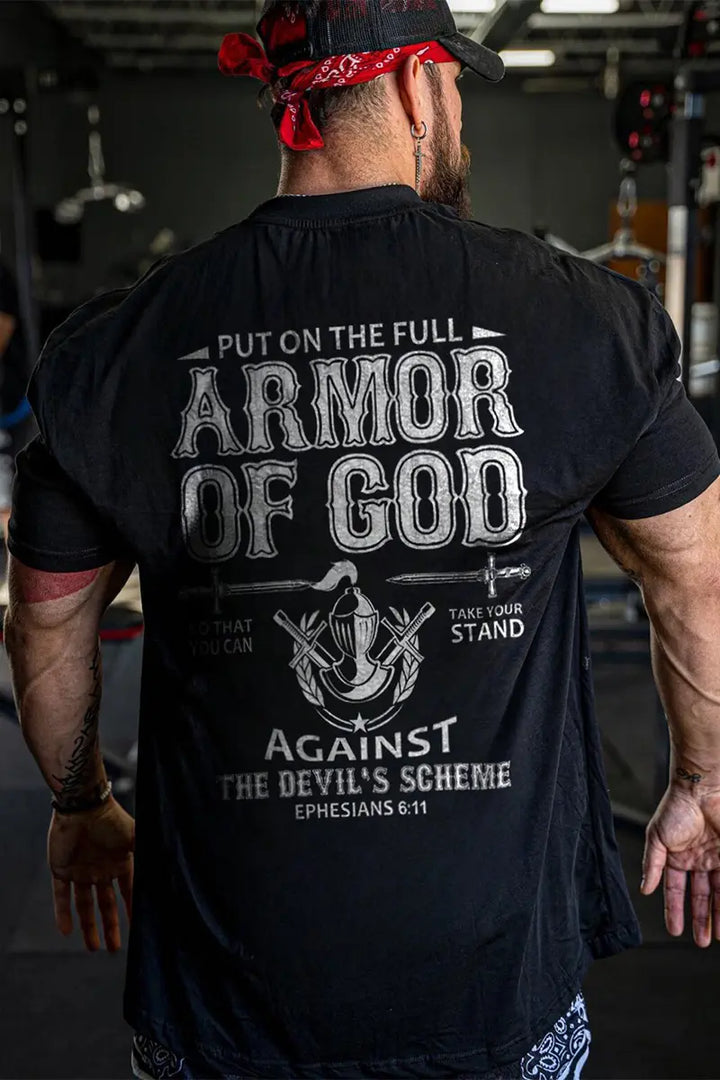 Put On The Full Armor Of God Printed Men's T-shirt