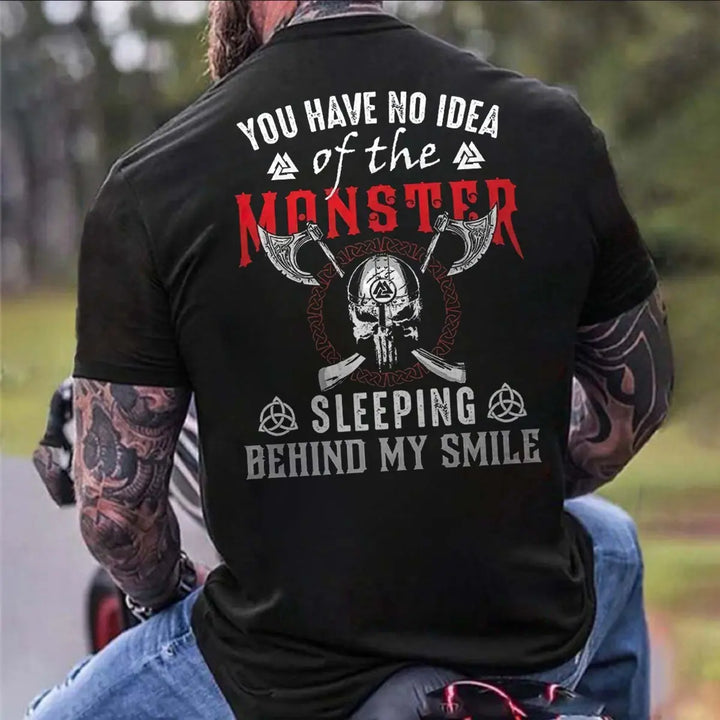 Viking You Have No Idea Of The Monster Printed Men's T-shirt