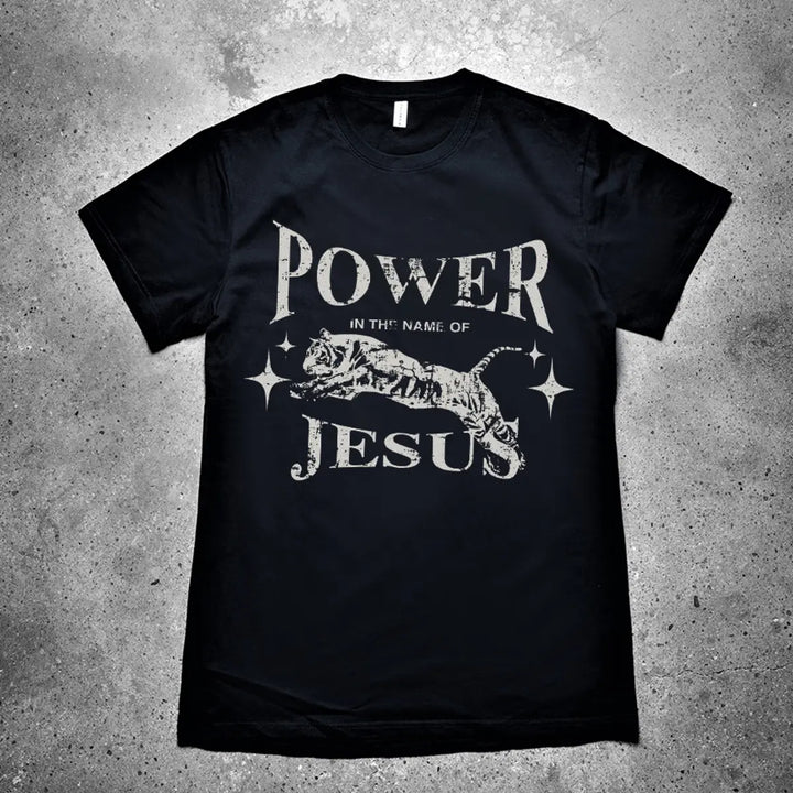 Power In The Name Of Jesus Printed Men's T-shirt