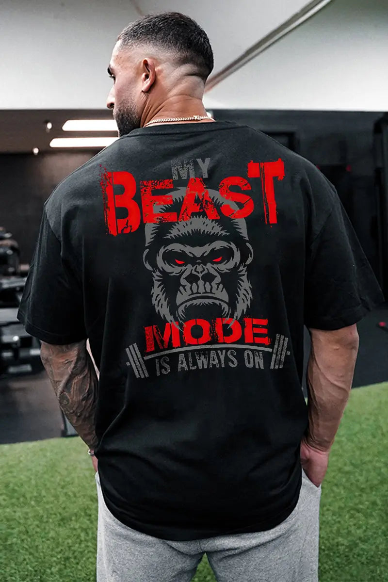 My Beast Mode Is Always On Printed Men's T-shirt