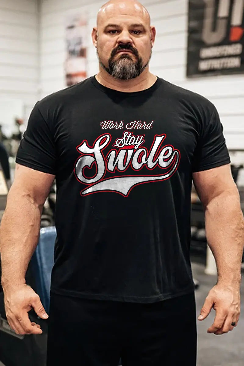 Work Hard Stay Swole Printed Men's T-shirt