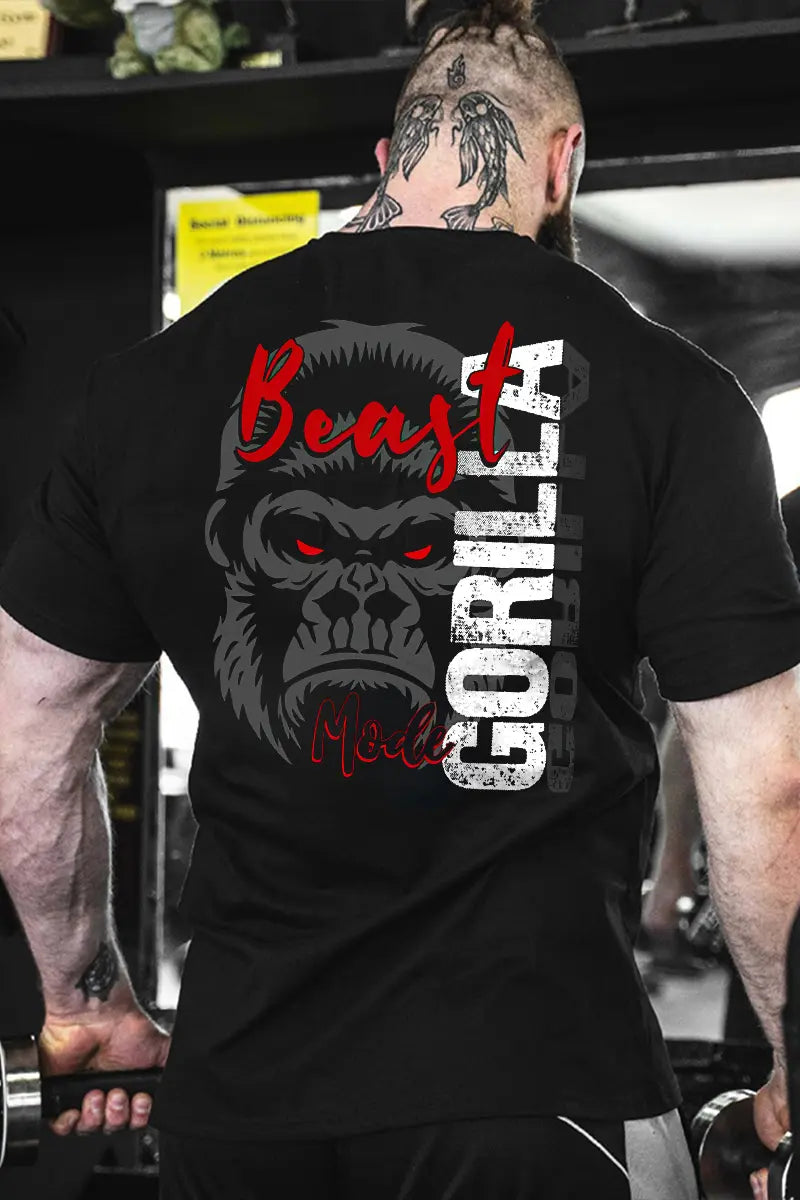 Beast Mode Gorilla Printed Men's T-shirt