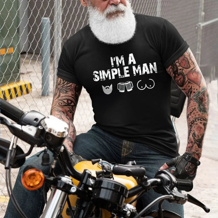 Viking I'm A Simple Man Printed Men's T-shirt
