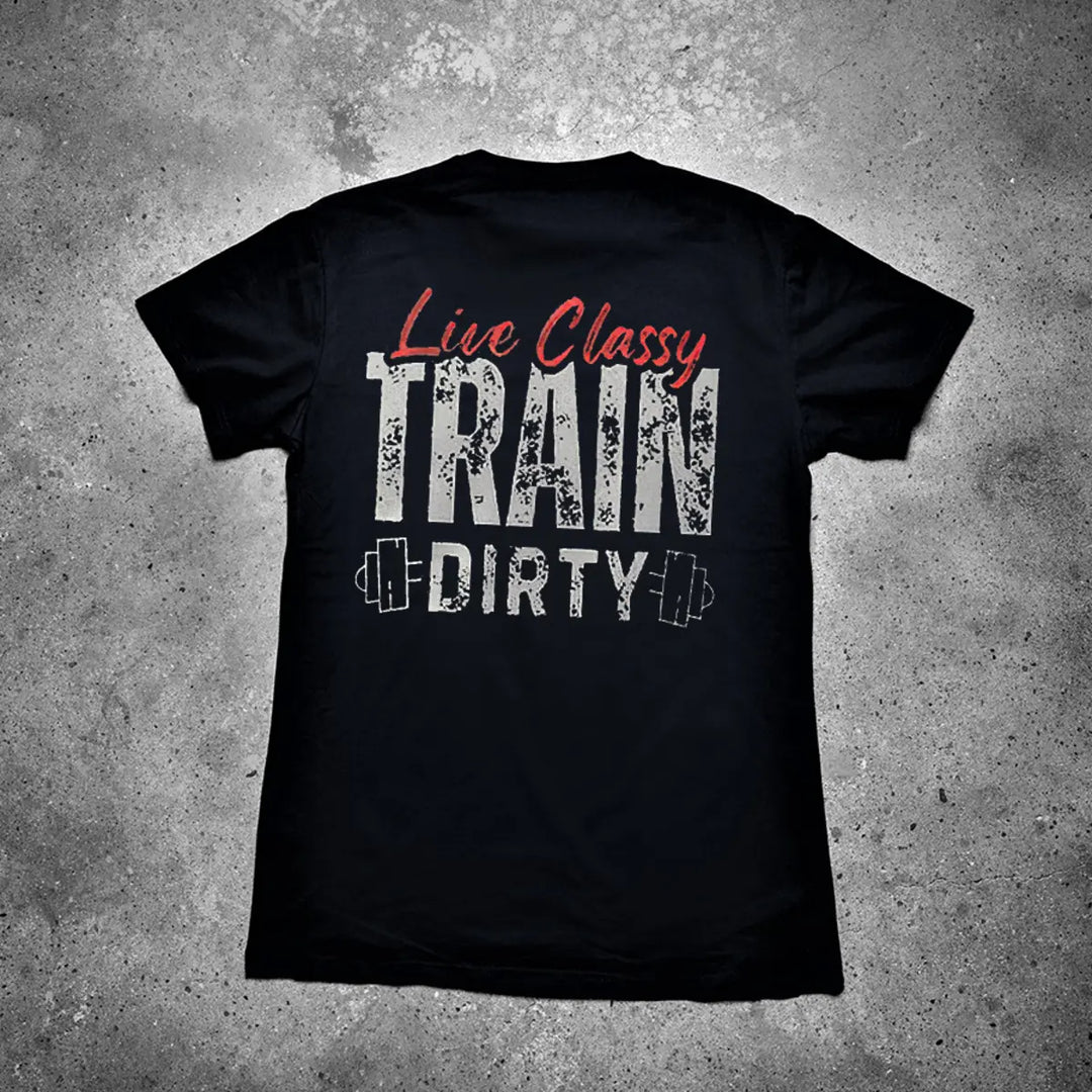 Live Classy Train Dirty Printed Men's T-shirt