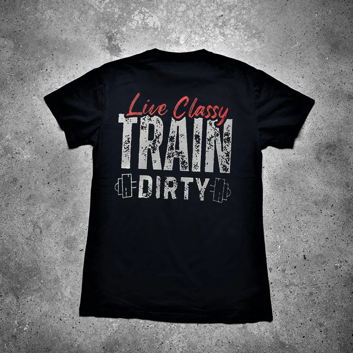 Live Classy Train Dirty Printed Men's T-shirt