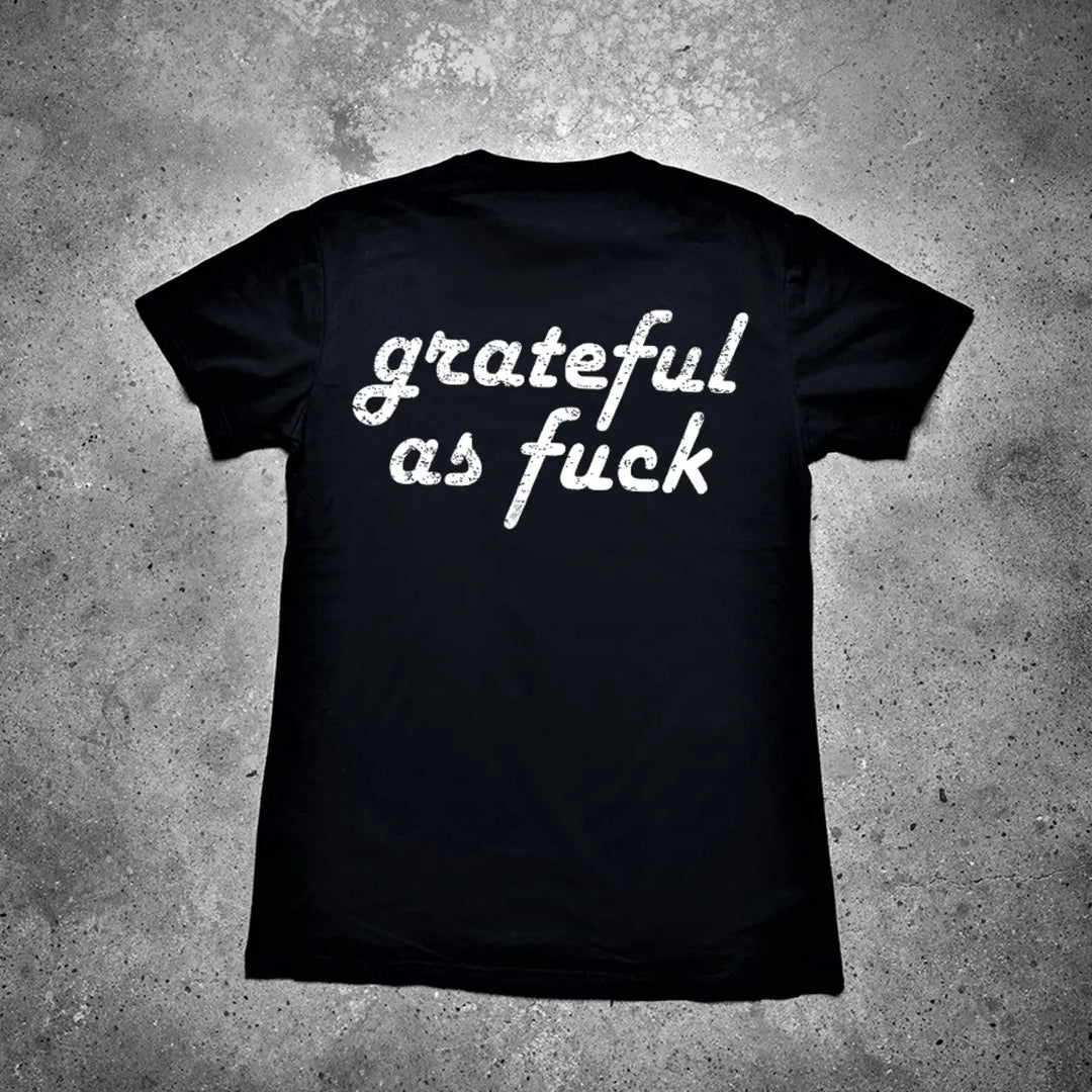 Grateful As F*ck Printed Men's T-shirt