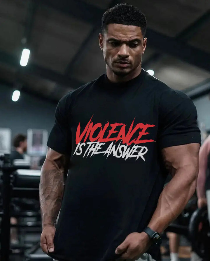Violence Is The Answer Printed Men's T-shirt