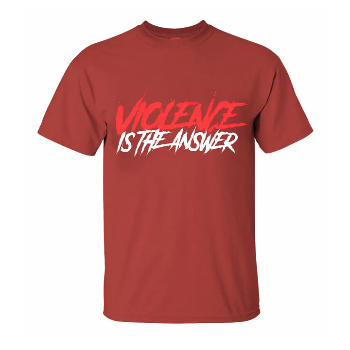 Violence Is The Answer Printed Men's T-shirt