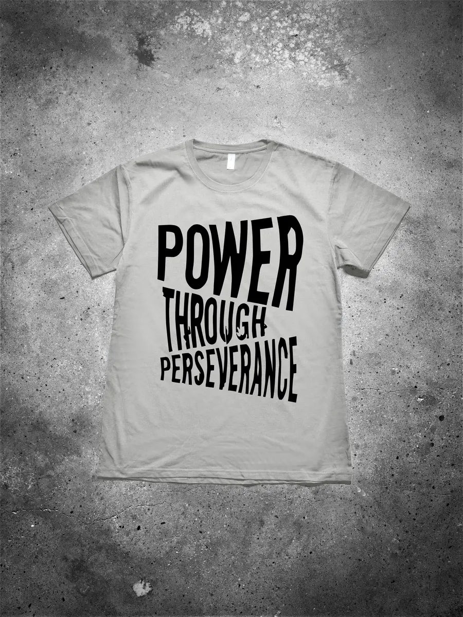 Power Through Perseverance Printed Men's T-shirt