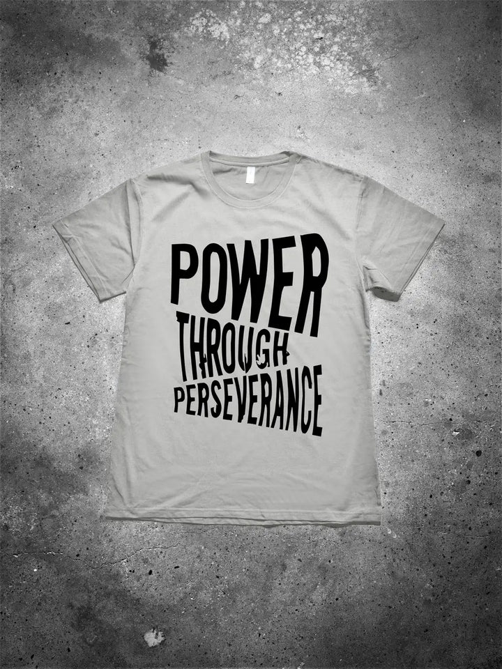 Power Through Perseverance Printed Men's T-shirt