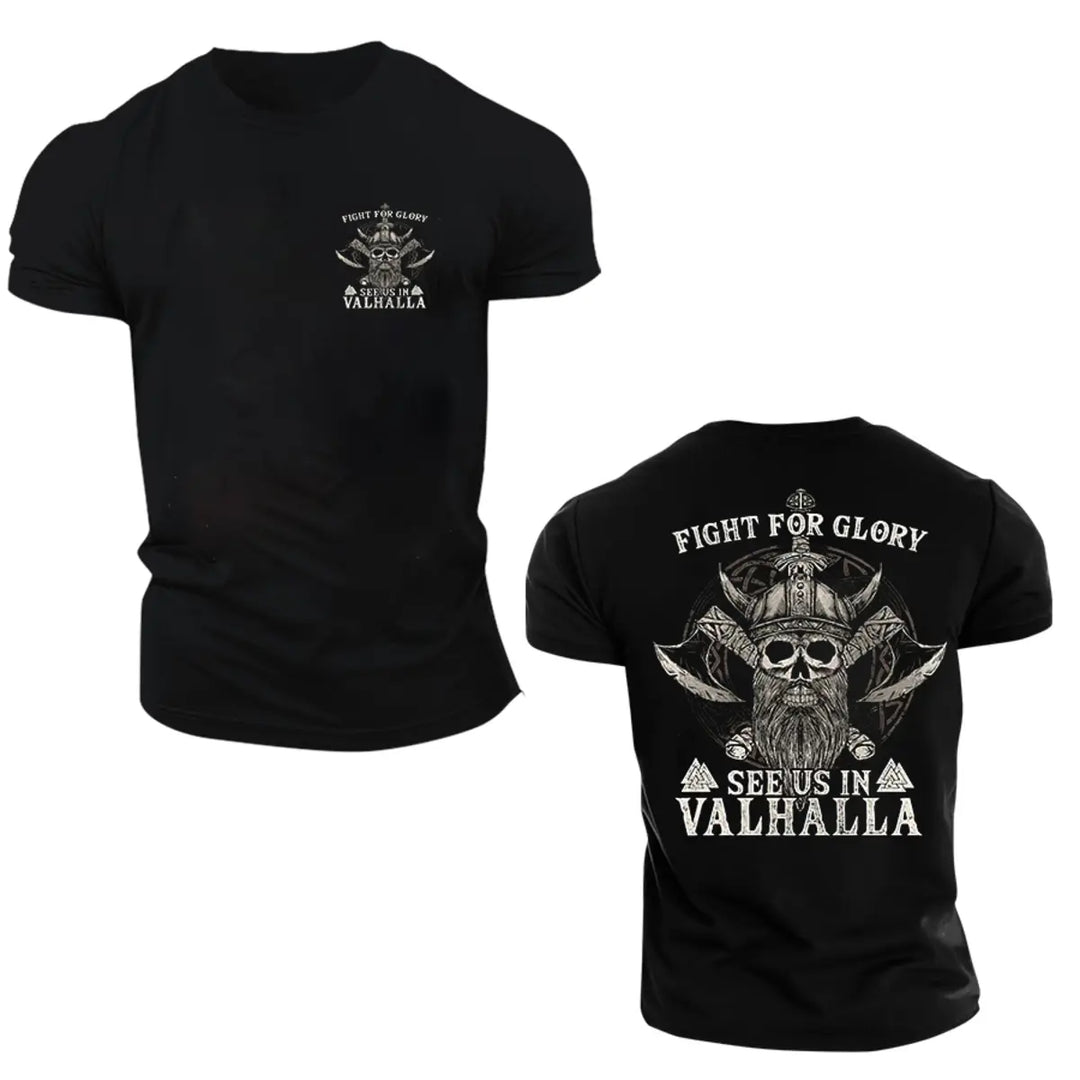 Viking Fight For Glory Printed Men's T-shirt