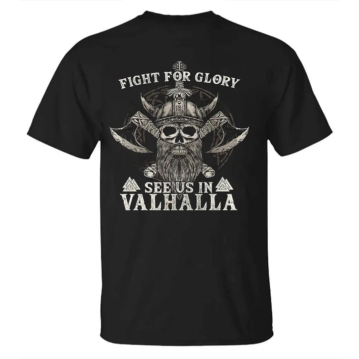 Viking Fight For Glory Printed Men's T-shirt