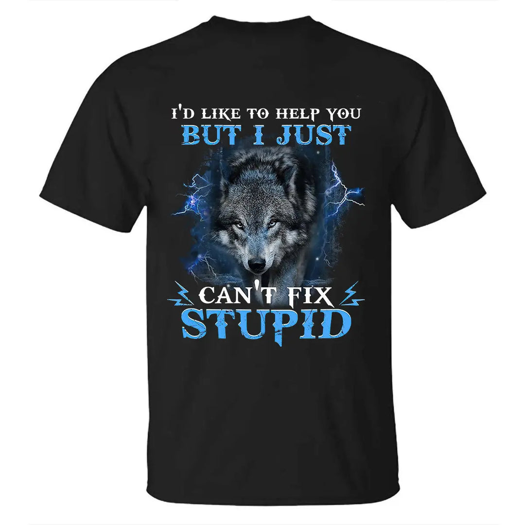 Viking I'd Like To Help You But I Just Can't Fix Stupid Printed Men's T-shirt