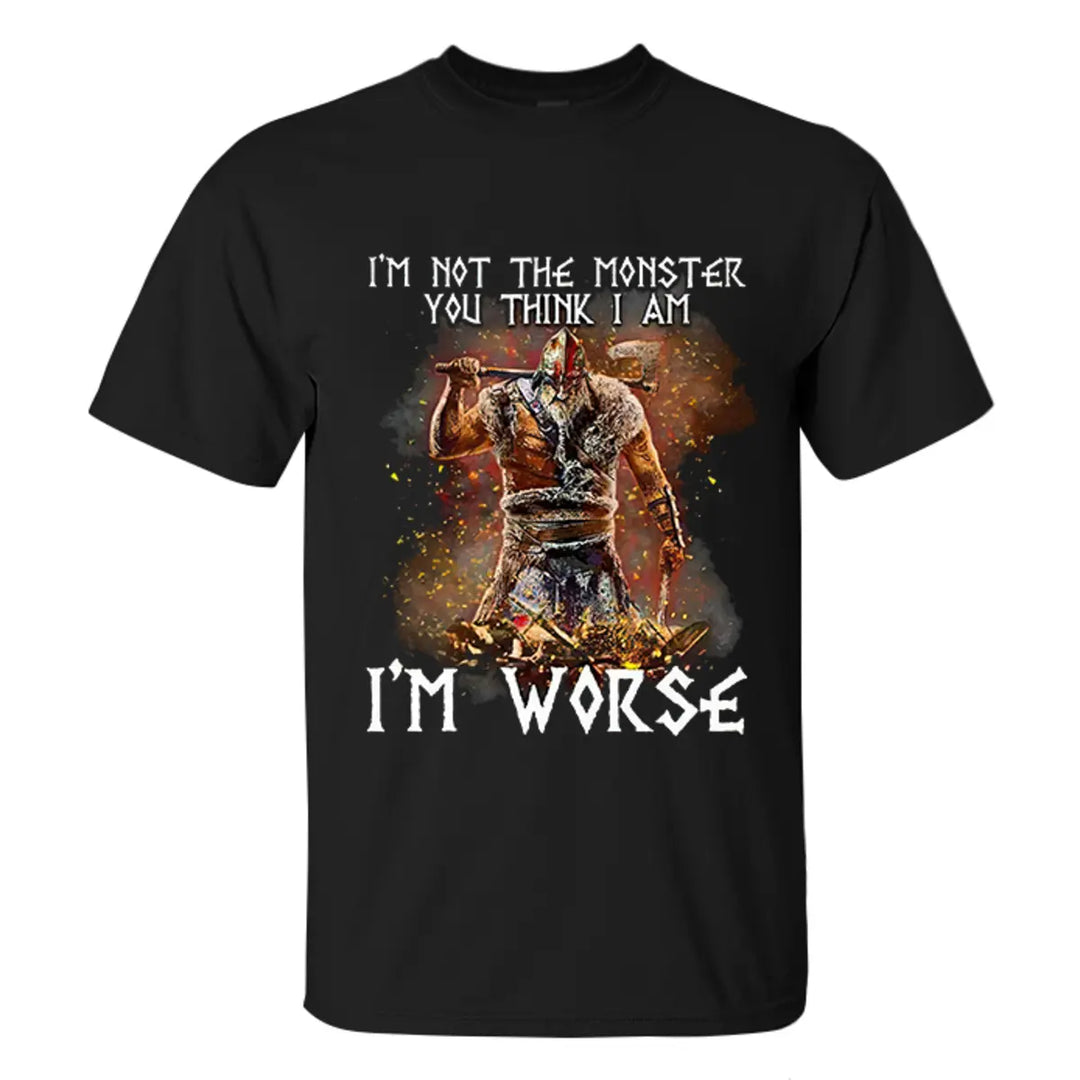 Viking I'm Worse Printed Men's T-shirt
