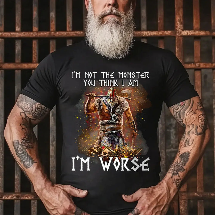 Viking I'm Worse Printed Men's T-shirt
