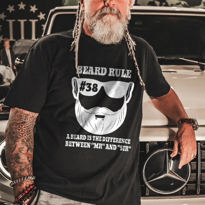 Viking Beard Rule Printed Men's T-shirt