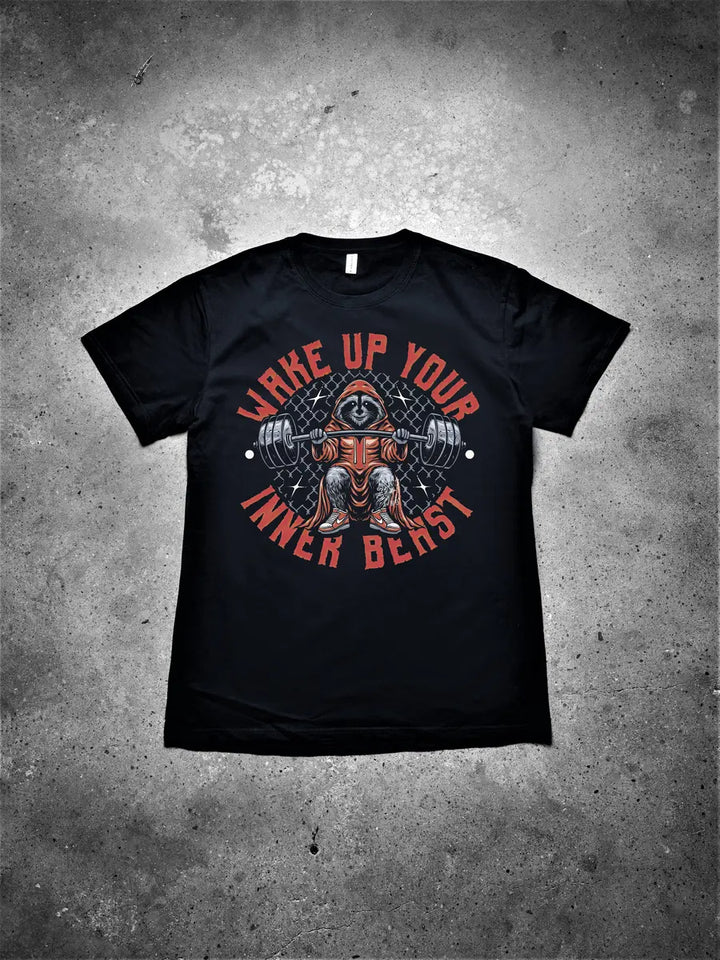 Wake Up Your Inner Beast Printed Men's T-shirt