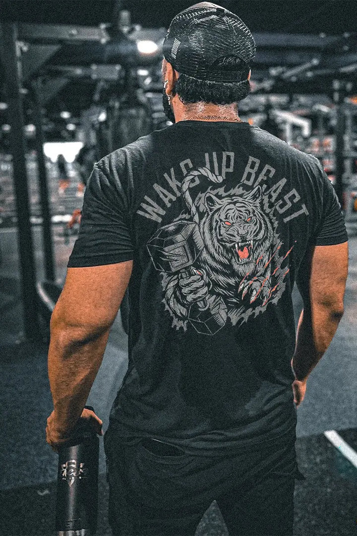 Wake Up Beast Printed Men's T-shirt