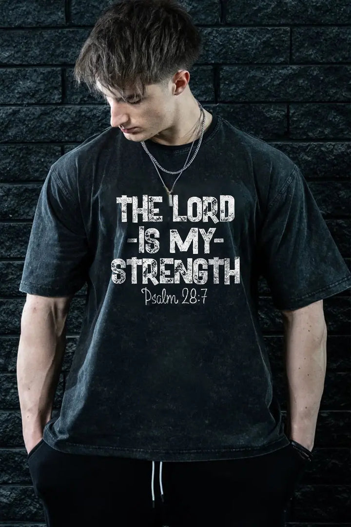 The Lord Is My Strength Printed Men's T-shirt