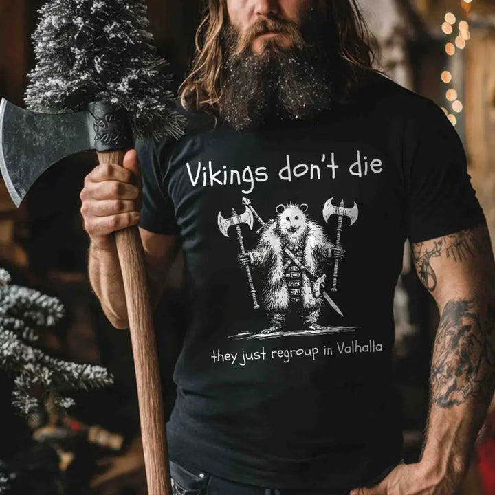 Viking Don't Die Printed Men's T-shirt