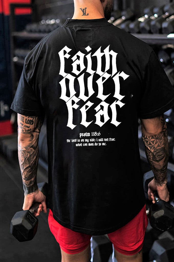 Faith Over Fear Printed Men's T-shirt