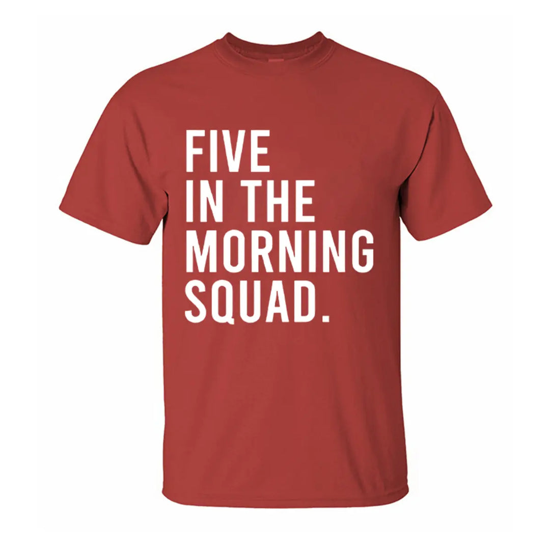 Five In The Morning Squad Printed Men's T-shirt Image - 6