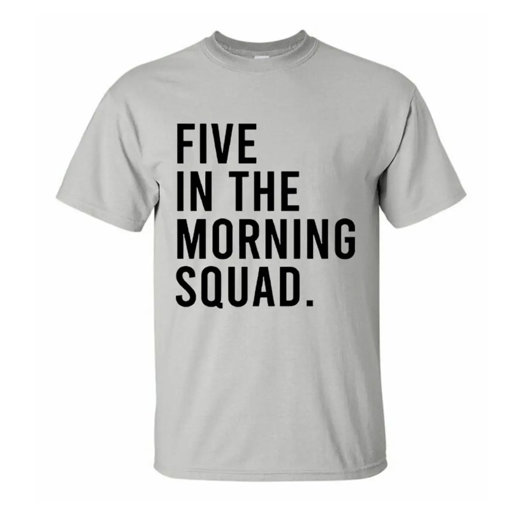 Five In The Morning Squad Printed Men's T-shirt Image - 9