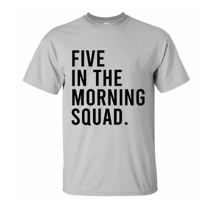Five In The Morning Squad Printed Men's T-shirt Image - 9